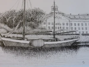 Harbour Medeblick Pen Drawing 20-30 CM
